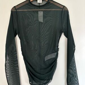 Abercrombie & Fitch Paloma Long-Sleeve Mesh Top